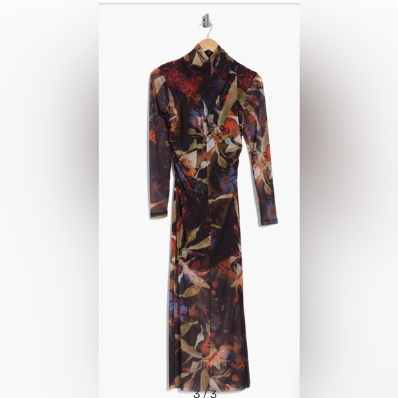 ALLSAINTS collection Sheer Long Sleeve Mesh Dress - Picture 3 of 13